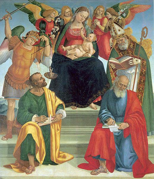 Luca Signorelli Madonna and Child with Saints and Angels Luca Signorelli Germany oil painting art